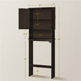 thumbnail image 3 of Yaheetech Over The Toilet Cabinet MDF Bathroom Storage Organizer with Adjustable Shelf, Espresso, 3 of 8