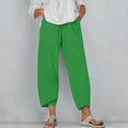 thumbnail image 2 of Womens Wide Leg Pants Plus Size Summer Casual Comfor table Loose Wide Legged Fashion Solid Color Long Pants, 2 of 5