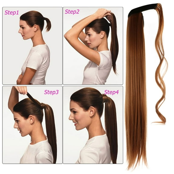 YUYUETIME Curly Ponytail Extension 1Pack Light Brown 23.6X4.7in for Cosplay