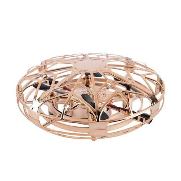 Quadcopter Drone de levitación por inducción operado a mano, juguete volador con luz LED para interiores y exteriores, dorado sidaley EL2091-03B