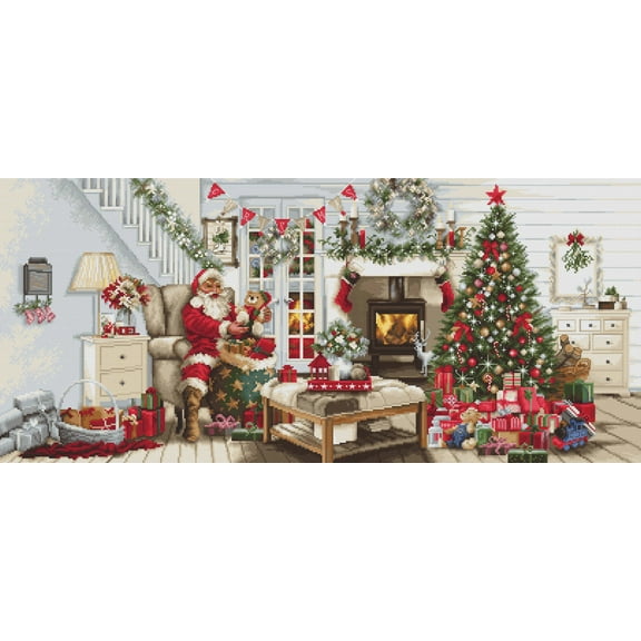 Santa interior B2408L Counted Cross-Stitch Kit