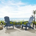 thumbnail image 2 of Inspired Home Flor Plastic Outdoor Table, Weather Resistant, Easy Maintenance, Navy, 18.8L x 15W x 18H, 2 of 9