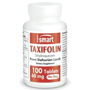 Supersmart - Taxifolin Dihydroquercetin 60 mg per Day (90% DHQ Supplement) - Russian Siberian Dahurian Larch Tree Extract - Antioxidant Bioflavonoid | Non-GMO & Gluten Free - 100 Tablets