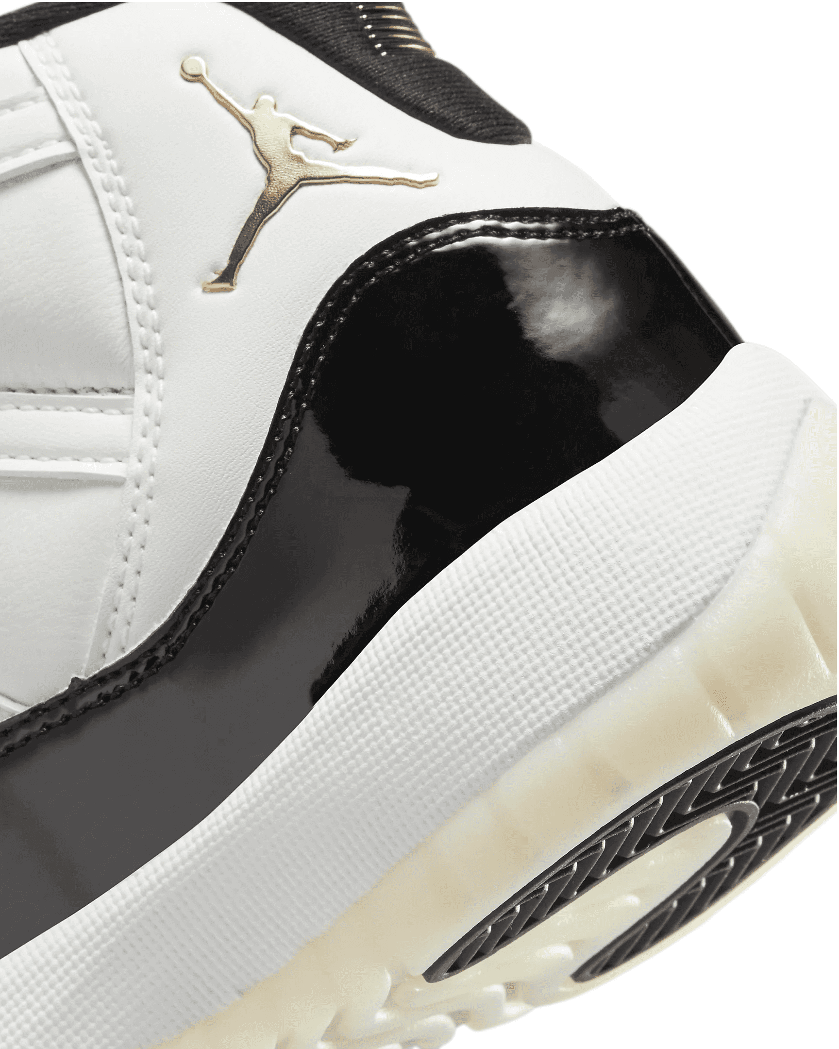 Grade School Air Jordan 11 Retro Sneaker White / Metallic Gold-Black  378038-170, Size 5-US