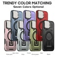 thumbnail image 7 of ELEHOLD Magnetic Case for iPhone 16 Plus, Military Grade Shockproof Rugged Case Built-in Metal Camera Cover with Stand,Purple, 7 of 7