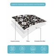thumbnail image 5 of Black White Floral Summer Quilt Set Full Size,Soft Microfiber Quilted Bedding Set with 2 Pillow Shams,Farmhouse Vintage Botanical Leaves Lightweight All Season Bedspread Coverlet for Bedroom 78"x90", 5 of 6