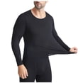 thumbnail image 3 of QSAWXQZ Men's 2PC Thermal Long Underwear Top and Pants Set Crew Neck Long Sleeve Fleece Lined Stretch Outdoor Base Layer XL, 3 of 9