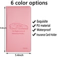 thumbnail image 4 of Car Registration and Insurance Card Holder - Leather Vehicle Glove Box Automobile Documents Paperwork Wallet Case Organizer for ID, Driver's License, Key Contact Information Cards - Men&Women, 4 of 4