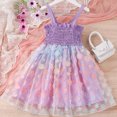 thumbnail image 3 of Vedolay Young Girls Dresses Girls Shift Flower Lace Dresses with Sleeves,Purple 5-6 Years, 3 of 5