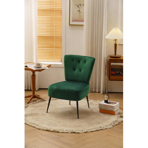 Modern Accent Chair,Upholstered Side Chairs with Sturdy Metel Legs and