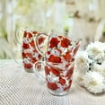 thumbnail image 5 of STP GOODS Poppies and Daisies Glass Mug Set of 4 pcs 11.2 fl oz (330 ml) Tea Mugs for Hot Beverages Coffee and Tea Mugs for Latte Cocoa Chocolate Glass Drinkware, Service for 4, Red White Clear, 5 of 6