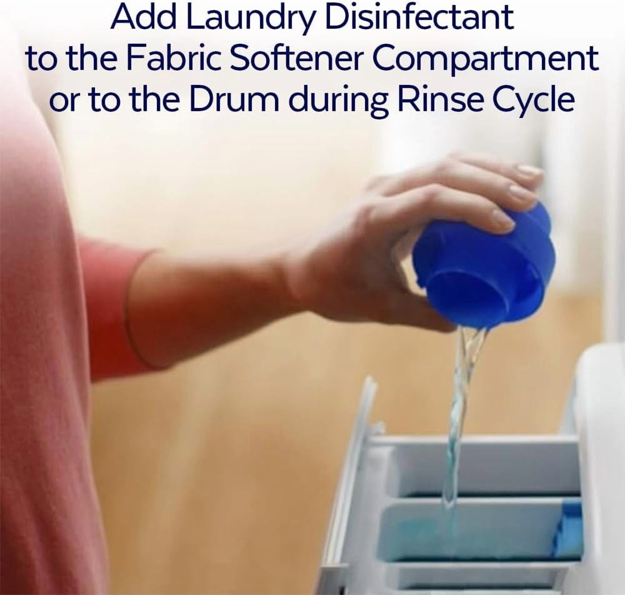 Lysol Désinfectant pour lessive, éliminateur d'odeurs, 0 % d'eau de Javel, élimine les germes que les détergents peuvent laisser derrière eux, 1.2 l