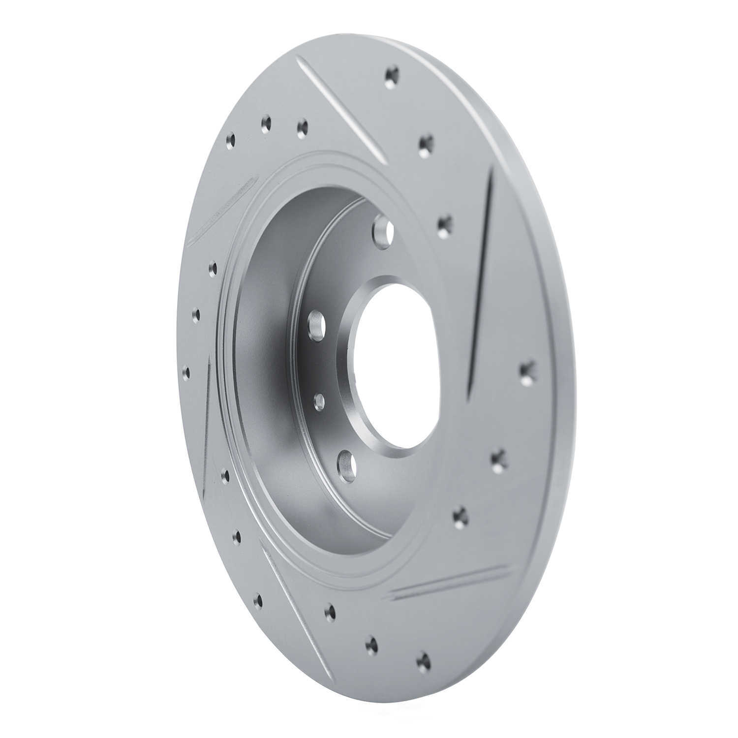 Dynamic Friction Company 631-45047L DFC Brake Rotor - Drilled And Slotted - Silver