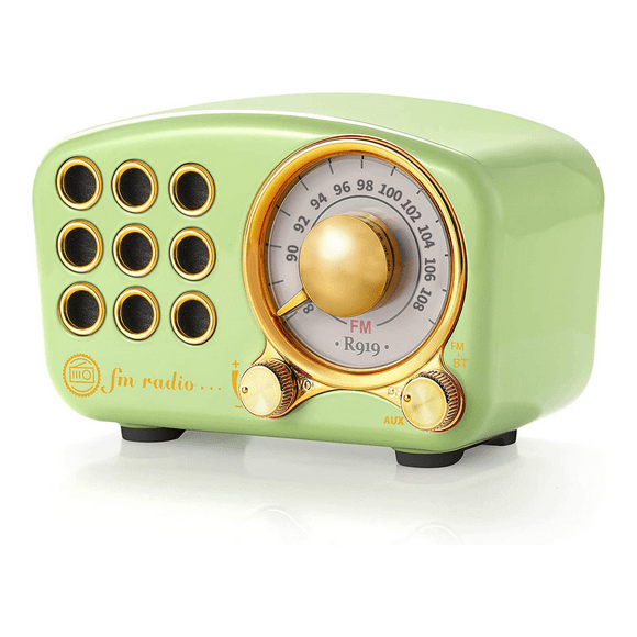 Old classic style bluetooth speaker vintage - vintage strong bass enhanced loud volume bluetooth 5.0 wireless connection TF card and MP3 player