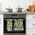 thumbnail image 4 of Yayeee 100% Cotton Hand Towels for Bathroom 16" x 28" Soft Absorbent Kitchen Towel, Green Flower Pattern, 4 of 7