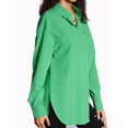 thumbnail image 2 of Lovito Casual Plain Oversize Polo Neck Blouses, 2 of 5
