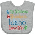 thumbnail image 3 of Inktastic Idaho Grandma Grandpa Loves Me Boys or Girls Baby Bib, 3 of 4