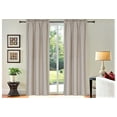 thumbnail image 2 of R64 Set of 2 Panels & 3 Matching Waterfall Valances Taupe Color 100% Privacy Blackout Window Curtain for Bedroom Home Décor, 2 of 4