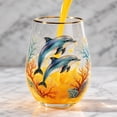 thumbnail image 4 of Artisanal Blue Ringed Octopus Glassware Handcrafted Stemless Wine Glass with 3D Tentacles, Marine Animal Bar Glass for Coastal Home Decor, One Size, 4 of 8
