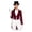 Burgundy, variant on Women Magician Tailcoat Tuxedo Jacket Black Tailcoat And Accessory White S