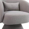 thumbnail image 3 of PORKISS 360° Swivel Chair, Modern Accent Chair Velvet Upholstered Reading Comfy Round Single Leisure Sofa Chair with Metal Swivel Ring for Living Room Bedroom Sunroom, Purple, 3 of 8