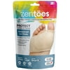 ZenToes Fabric Metatarsal Sleeve with Sole Cushion Gel Pads Set of 4 (Beige, Large)