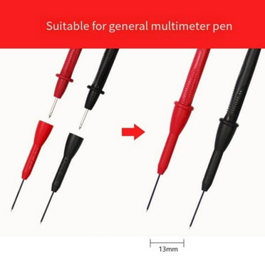 2mm Extended Needle Test Probes, 600V/10A Non-Destructive Insulation Wire Piercing Needle Stainless Steel Extra Thin Electrical Needle multimeter Probe for Fluke Meter Test Lead