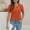 Z001-Orange, variant on Women's T Shirts Summer Short Sleeve Crewneck Casual Cute Solid Basic Tees Breathable Comfy Classic Fit Workout Pullover Tops