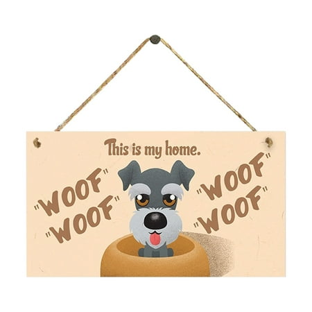 

Zlekejiko Wooden Sign Dog Tag Rectangular Wood Decoration Pet Slogan Pendant Decoration