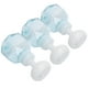 thumbnail image 4 of Botella de espuma de flor PETG, 3 uds., 300ml, bomba para Mousse, cosméticos para lavar a mano, subpaquete, botella brillante de flor azul transparente, 4 of 5