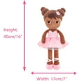 thumbnail image 5 of Lazada Plush Dolls Baby Girl Gifts Tanned Baby Doll Soft Girl Toys Bronze Pink Dress 16", 5 of 11