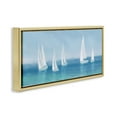 Stupell Industries White Sail Boats Across Coast Nature Painting Gold