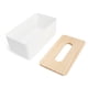 thumbnail image 2 of Caja de Pañuelos con Tapa de bambú Contenedor de Pañuelos de Escritorio Duradero para el Hogar Baño Cocina Oficina Coche Restaurante ANGGREK  Otros, 2 of 8