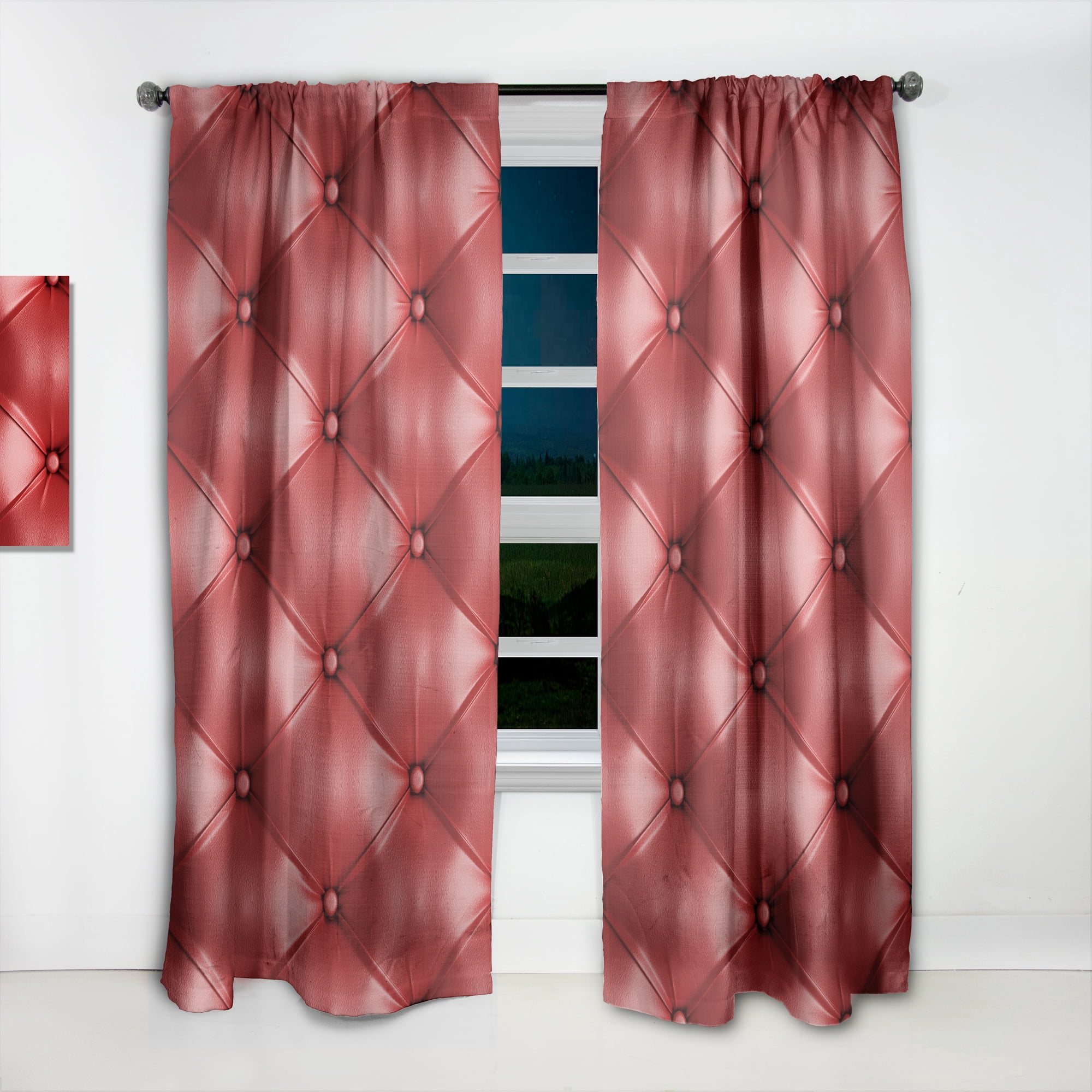 Designart 'Leather Cushion Print III' Modern & Contemporary Curtain Panel