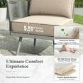 thumbnail image 6 of Sophia & William 6 Pieces Outdoor Patio Furniture Set 7-Seat Wicker Metal Patio Conversation Sofa Set with Classic Rope Rattan Style, Beige, 6 of 9