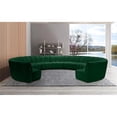 thumbnail image 2 of Maklaine 11-Piece Contemporary Velvet Modular Sectional in Green, 2 of 4