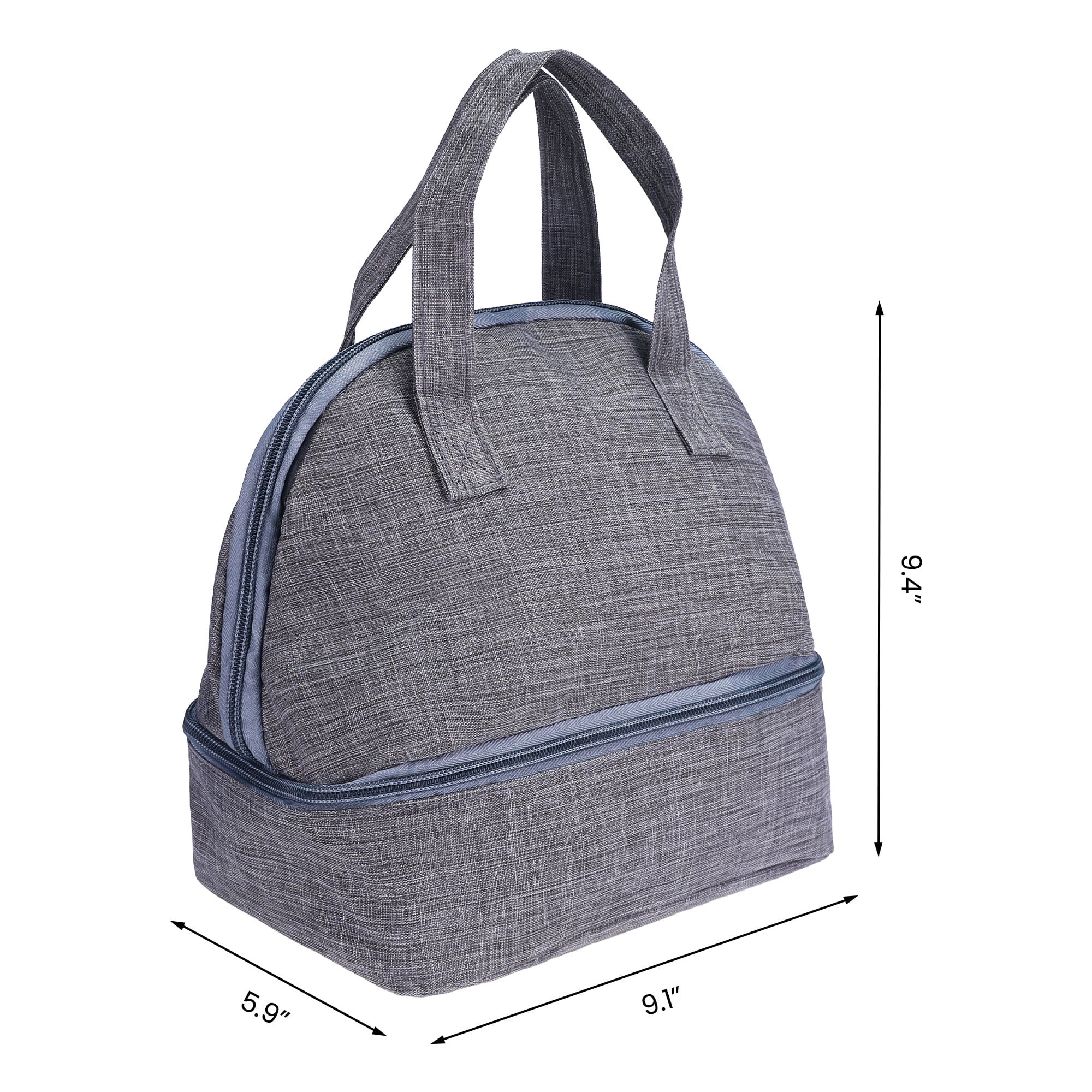 Unique Bargains Lunch Bag Insulated Bag Cute Tote Bag Gray
