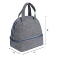thumbnail image 2 of Unique Bargains Lunch Bag Insulated Bag Cute Tote Bag Gray, 2 of 6