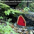 thumbnail image 5 of Miniature Fairy Gnome Home Door, Red Fairy Door for Tree Garden Fairy Door Fairies Sleeping Door Tree Statues Outdoor Wooden Statues Yard Art Garden Sculpture Decoration Tree Wall Lawn Decor, 5 of 13