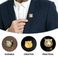 thumbnail image 3 of KAKOWELY Tiger Shaped Brooch Rhinestone Inlaid Suit Brooch Fashion Clothes Accessory,1.42"X1.3"X0.24", 3 of 5
