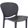 thumbnail image 3 of Benjara Celin 30" Barstool Chair- Set of 4- Stackable- Mesh- Curved Seat- Gray, 3 of 6
