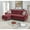 Red + Velvet + Foam + 3 Seat, variant on Reversible Sectional Set W/ 2 Accent Pillows in Slate Gray