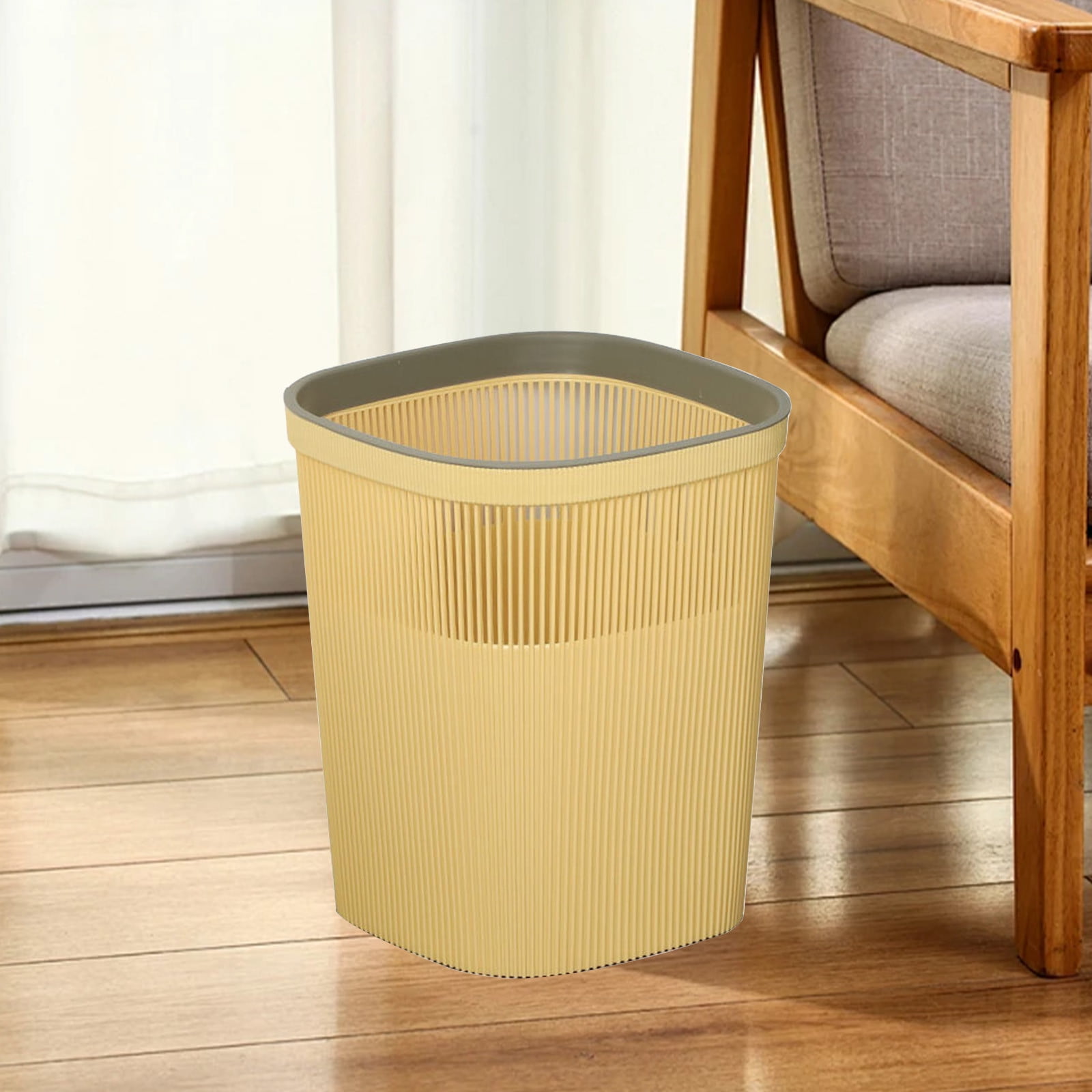 Qholemyo Contactless Thickened Large Capacity Trash Can Bathroom Living Room Kitchen Trash Can Indoor Garbage Can