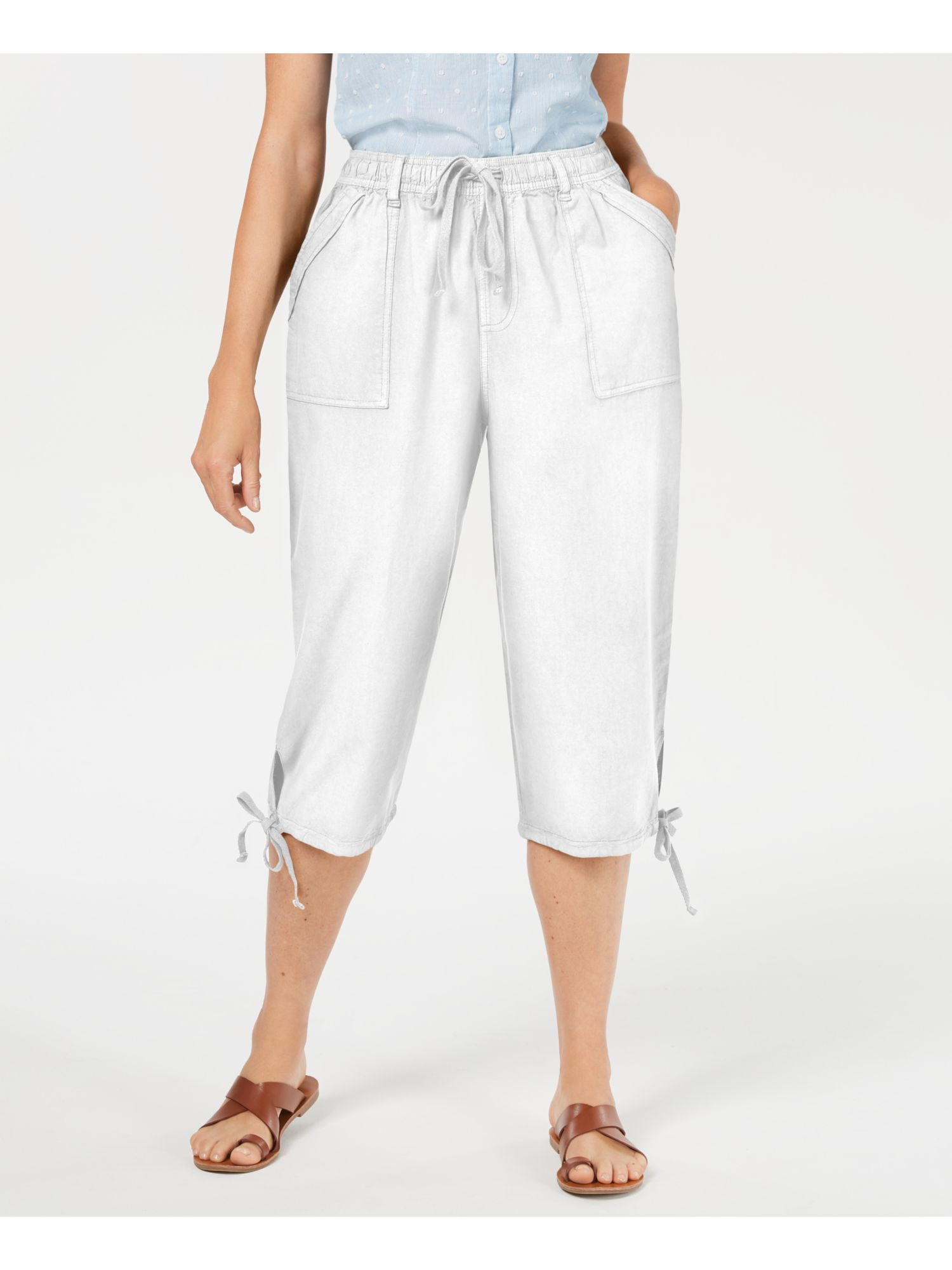 laura scott petite elastic waist jeans
