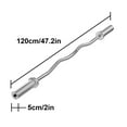 thumbnail image 5 of Aruwei Carbon Steel Barbell Bar, Bench Press Bar, 4FT Curved Rod Weight Bar for Weightlifting, Powerlifting, Cross Fit Training, 350 lbs Max Load Capacity, Home Gym Fitness Equipment Barbell Bar, 5 of 8