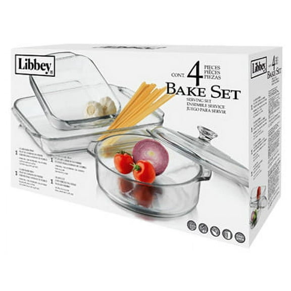 Libbey Glass Bakeware Set, 4 Piece