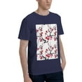 thumbnail image 2 of Bingfone Cherry Blossoms Men'S Loose Fit Short-Sleeve Pocket T-Shirt, 2 of 7