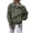 Army Green, variant on Women's Suede Lapel Motorcycle Jacket, Batwing Sleeve Short Style Coat, Ribbed Trim Belted Outerwear, Casual Zippered Jacket with Pockets, Spring Streetwear Fashion, Oversized Comfort Top Bronze L