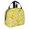 thumbnail image 3 of ZICANCN Insulated Lunch Bag for Women Men, Geometric Yellow Background Reusable Cute Lunch Bags for Picnic School Work Office, 3 of 8