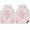 Pink, variant on Pink Grey Coral Coastal Car Floor Mats 4 Pieces, Front & Rear Auto Carpet Mats Full Set with Rubber Backing, Summer Beach Seaside Nautical Universal All Weather Car Floor Protectors for SUV Truck Van